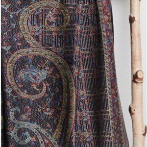 Black Paisley Pashima Scarf
